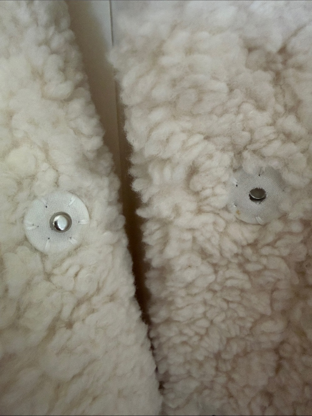 Reformation Cream Sherpa Teddy Long Coat Oversized L - Picture 5 of 6